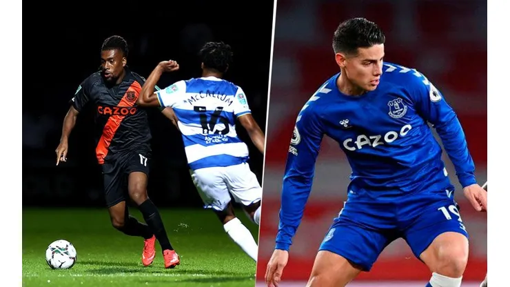 Acción de juego de Everton y James en el pasado.