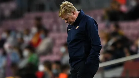 Koeman en reciente partido de Barcelona.