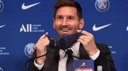 Lionel Messi en su presentación en PSG.