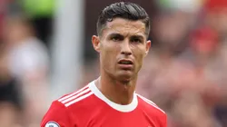 Cristiano Ronaldo con los colores de Manchester United.