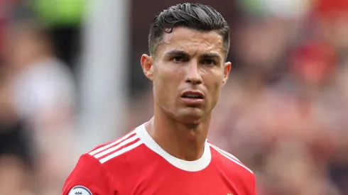 Cristiano Ronaldo con los colores de Manchester United.