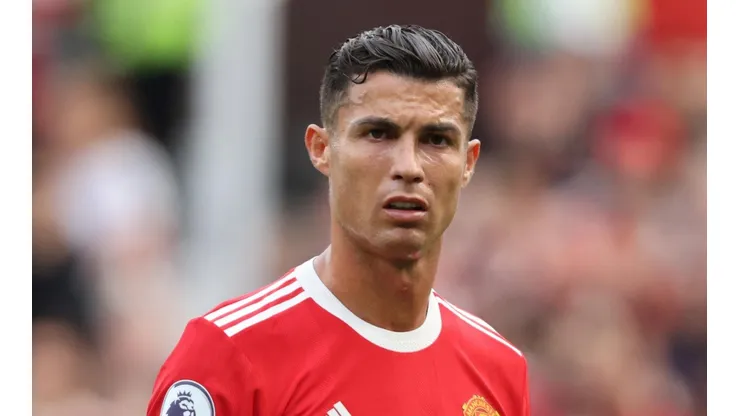 Cristiano Ronaldo con los colores de Manchester United.
