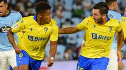 Festejo de gol de Cádiz.