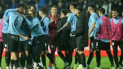 Uruguay en festejo ante Ecuador.