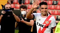 Radamel Falcao en su presentación en Rayo Vallecano.