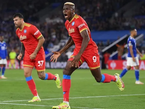 Victor Osimhen fue la gran figura de Napoli frente a Leicester con dos golazos