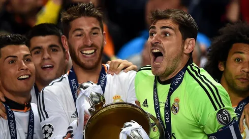 Sergio Ramos e Iker Casillas levantando la Champions League de 2014.