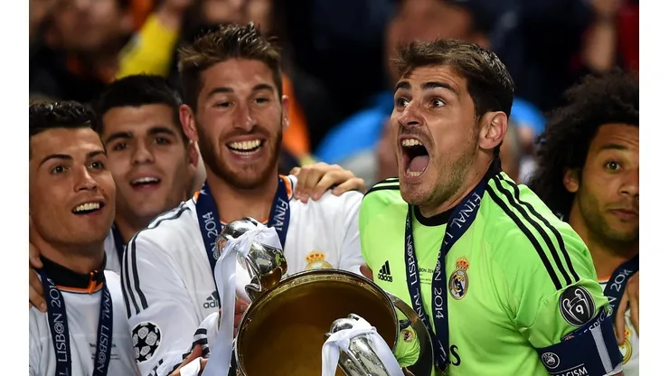 Sergio Ramos e Iker Casillas levantando la Champions League de 2014.