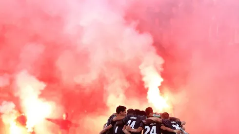 Los hinchas de Unión Berlín calentaron el ambiente.