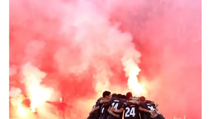 Los hinchas de Unión Berlín calentaron el ambiente.