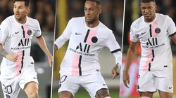 Lionel Messi, Neymar y Kylian Mbappé ante Brujas.