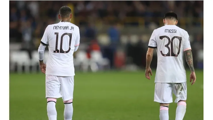 Lionel Messi y Neymar, tras el empate ante Brujas por Champions League.