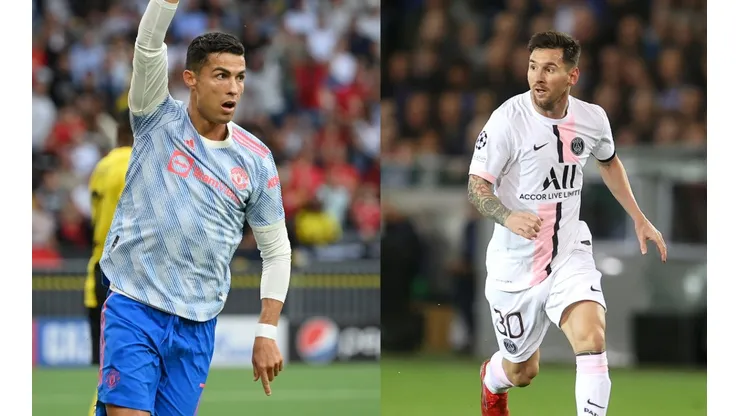Cristiano Ronaldo y Lionel Messi en su debut por la Champions League.