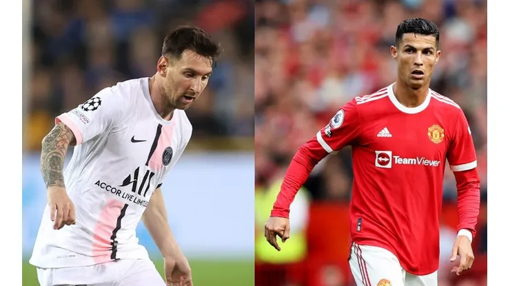 Lionel Messi y Cristiano Ronaldo en sus nuevos clubes.