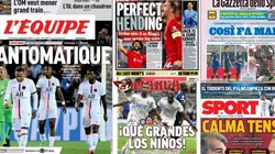 Las portadas de los medios europeos tras la primera jornada de Champions League.