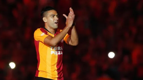 Radamel Falcao en su presentación en Rayo Vallecano.