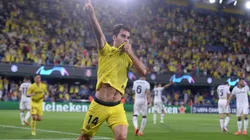 Manu Trigueros celebra uno de los goles del Villarreal ante Atalanta.