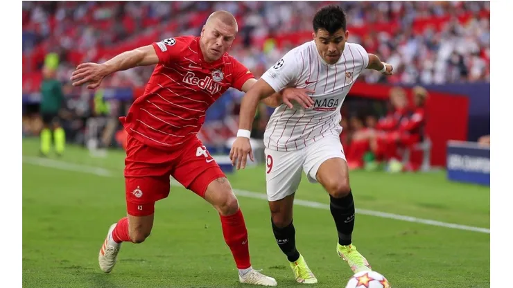 Sevilla y RB Salzburg regalaron un raro partido con muchos penales, pero poco desde el juego.