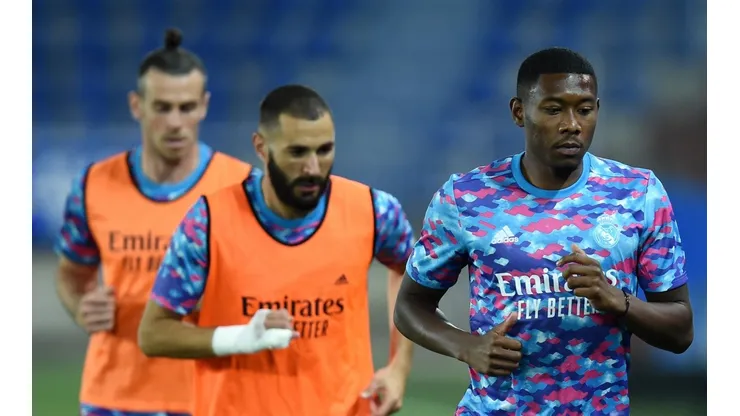 David Alaba junto a Karim Benzema y Gareth Bale.