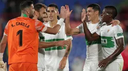 Elche celebra su primer triunfo de la temporada.