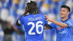 Festejo del segundo gol de Napoli.