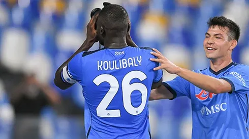 Festejo del segundo gol de Napoli.