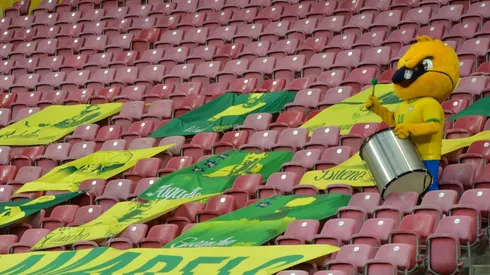 La mascota de Brasil en Recife.