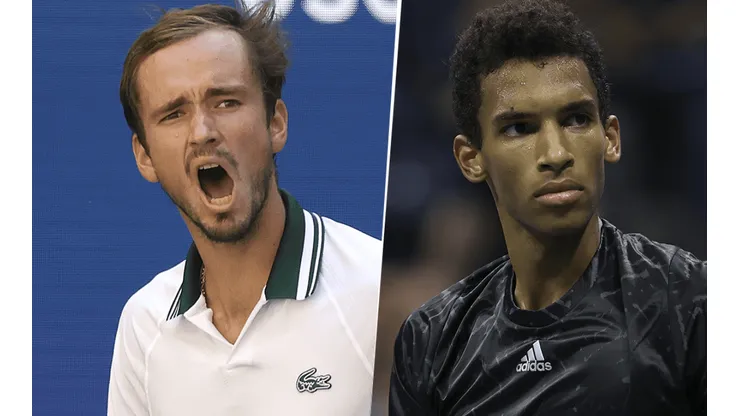 Daniil Medvedev vs. Félix Auger-Aliassime por el US Open (Foto: Getty Images).