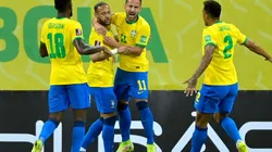 Festejo de Brasil ante Perú.