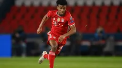 Kingsley Coman en un encuentro con Bayern Munich.