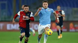 Nahitan Nández y Ciro Inmobile en la Serie A.