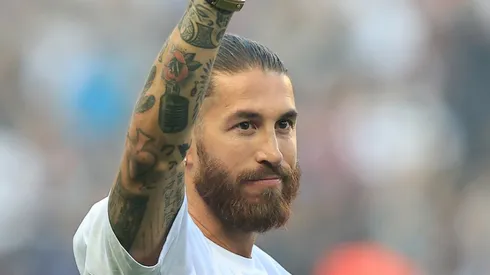 Sergio Ramos en su presentación en PSG.
