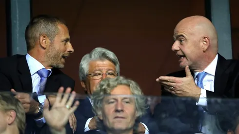 Aleksander Ceferin y Gianni Infantino, presidentes de UEFA y FIFA.
