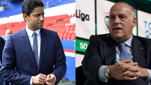 Nasser Al-Khelaifi y Javier Tebas, presidentes del PSG y LaLiga.
