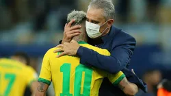 Tite y Neymar con Brasil.