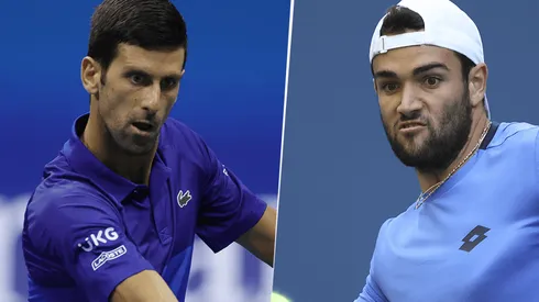 Novak Djokovic vs. Matteo Berrettini por el US Open (Foto: Getty Images).