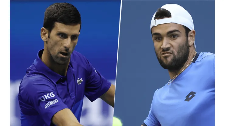 Novak Djokovic vs. Matteo Berrettini por el US Open (Foto: Getty Images).