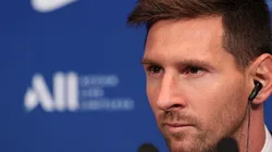 Lionel Messi en su presentación en PSG.