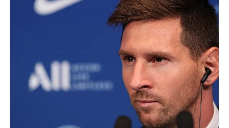 Lionel Messi en su presentación en PSG.