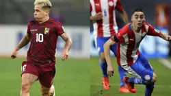 Yeferson Soteldo y Miguel Almirón