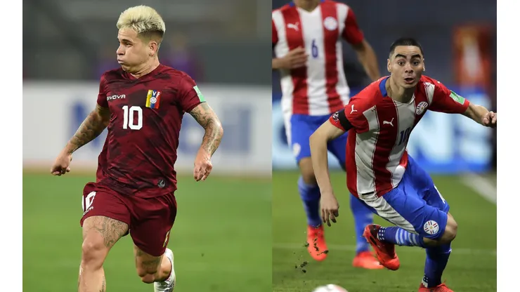 Yeferson Soteldo y Miguel Almirón