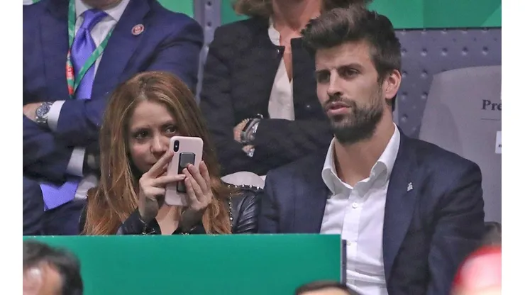 Shakira y Gerard Piqué compartiendo en el tenis.