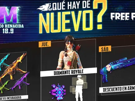Esta es la nueva Agenda Semanal de Free Fire ¡Llega la ruleta 3 por 1!