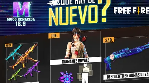 Esta es la nueva Agenda Semanal de Free Fire ¡Llega la ruleta 3 por 1!