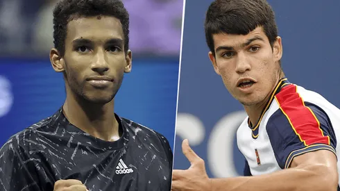 Félix Auger-Aliassime vs. Carlos Alcaraz. (Fotos: Getty Images).