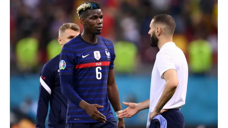 Paul Pogba y Karim Benzema durante un encuentro con Francia.
