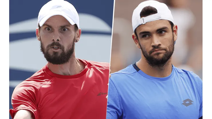 Oscar Otte vs. Matteo Berrettini. (Fotos: Getty Images).