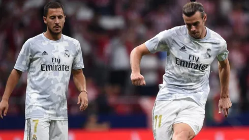 Eden Hazard y Gareth Bale en un entrenamiento de Real Madrid.