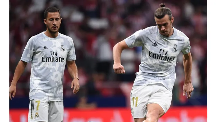 Eden Hazard y Gareth Bale en un entrenamiento de Real Madrid.