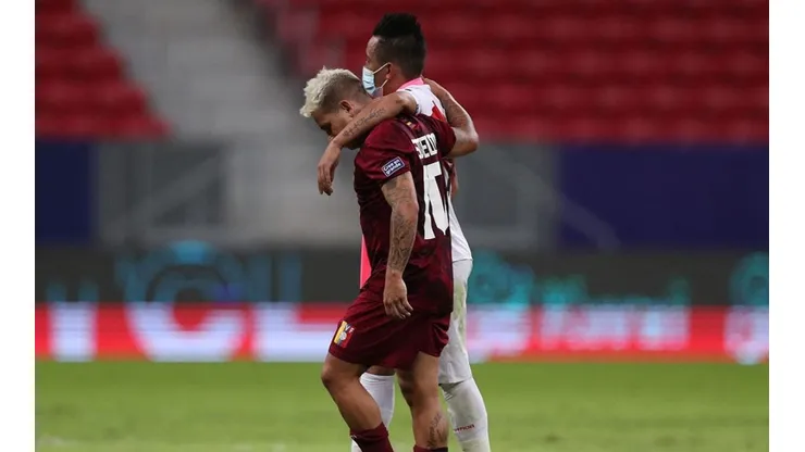 Perú y Venezuela en reciente partido de Copa América.